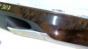 Door trim molding card rear left BMW X5 F15 14-18 chrome, with handle, dark wood, minor scratches