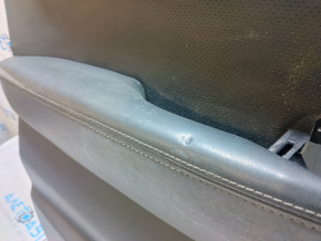 Door trim card front left Subaru Outback 15-16 black, leather, wood insert, scratch, leather defect, dents