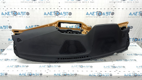 Torpedo front panel with AIRBAG BMW 3 G20 19-22 black with brown COGNAC, without projection, with speaker grille