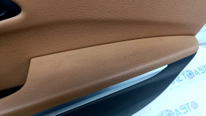 Door trim card front right BMW 3 G20 19- black, brown leather COGNAC, with chrome insert, with handle, scratches, for cleaning
