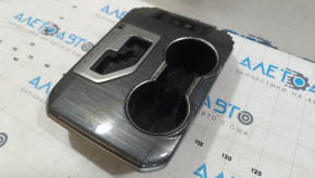 Center console trim with cup holders Toyota Camry v50 12-14 usa scratches, chrome defect