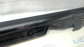 Right threshold BMW 3 G20 19 - black with backlight, in black matte film, scratches