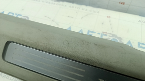 Door sill trim front left inner Volvo XC90 16-22 with backlight, gray, scratches, for cleaning