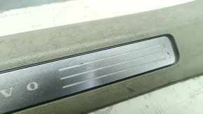Door sill trim front right inner Volvo XC90 16-22 with backlight, gray, scratches, for cleaning
