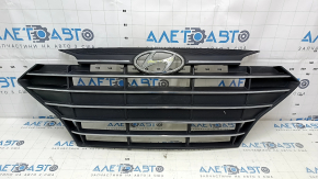 Radiator grill assembly Hyundai Elantra AD 19-20 with emblem without radar, sand, broken fasteners, broken fasteners