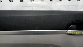 Door trim card rear left Hyundai Elantra AD 19-20 gray, rubber armrest, gray cloth insert, gray molding, with handle, scratches, rubbed