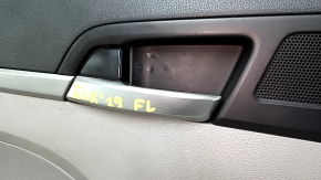 Door trim card front left Hyundai Elantra AD 19-20 gray, rubber armrest, gray cloth insert, gray molding, with handle, scratches, for dry cleaning