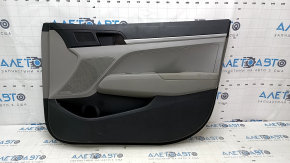 Door trim card front right Hyundai Elantra AD 19-20 gray, rubber armrest, gray cloth insert, gray molding, scratches, worn, peeling paint, dry cleaning, dent