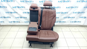 Rear row of seats 2 row BMW X5 F15 14-18 leather brown TERRA, Comfort, separate seat, heated, dented