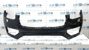 Front bare bumper Volvo XC90 16-19 for headlight washer and park assist, beige, broken, pressed, scratch