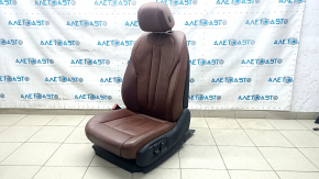 Driver's seat BMW X5 F15 14-18 without airbag, electric, memory, leather black Dakota, cracked, broken pad