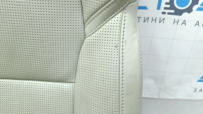 Rear seat left Volvo XC90 16-22 heated, grey leather, perforated, for 3 rows, for dry cleaning, scratches