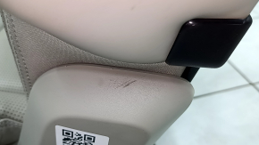 Rear seat left Volvo XC90 16-22 heated, grey leather, perforated, for 3 rows, for dry cleaning, scratches