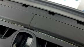 Torpedo front panel with AIRBAG Volvo XC90 16-22 under projection, leather black with gray, gray stitching, dents