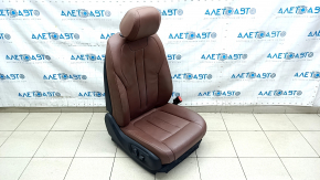 Passenger seat BMW X5 F15 14-18 with airbag, electric, BASE, leather brown TERRA, scratches