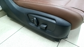 Passenger seat BMW X5 F15 14-18 with airbag, electric, BASE, leather brown TERRA, scratches