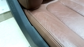 Passenger seat BMW X5 F15 14-18 with airbag, electric, BASE, leather brown TERRA, scratches