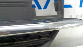 Front bumper grille right Volvo XC90 16-19 with chrome molding for parking sensors, sand, scratches