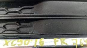 Front bumper grille right Volvo XC90 16-19 with chrome molding for parking sensors, sand, scratches