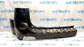 Bare rear bumper GMC Terrain 10-15 pre-rest without parking sensors graphite, without right part, dented, broken mount