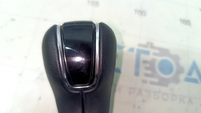 Gear knob Volvo XC90 16-22 leather black, chrome, scratches