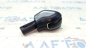 Gear knob Volvo XC90 16-22 leather black, chrome, scratches