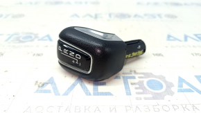 Gear knob Volvo XC90 16-22 leather black, chrome, scratches