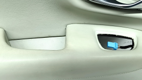 Door trim card rear left Volvo XC90 16-22 leather gray with black, under curtain, gray stitching, armrest and insert gray leather, molding walnut, Bowers & Wilkins, scratches, for dry cleaning