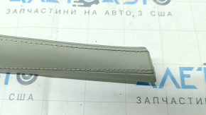 Front center console trim Volvo XC90 16-22 nappa leather, gray, scratches, for cleaning