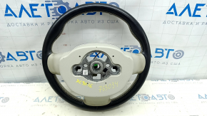 Steering wheel bare Volvo XC90 16-22 leather gray, with buttons, heated, without petals, scratches, worn, for dry cleaning