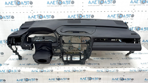 Torpedo front panel with AIRBAG Lexus RX350 20-22 black, gray stitching, worn