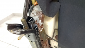 Rear row of seats 2nd row left Lexus RX350 RX450h 20-22 without airbag, mechanical, black leather, gray stitching, perforation, rusty bottom