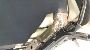Rear row of seats 2nd row left Lexus RX350 RX450h 20-22 without airbag, mechanical, black leather, gray stitching, perforation, rusty bottom