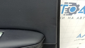Door trim card rear left Lexus RX350 RX450h 20-22 black, insert and armrest black leather, gray stitching, molding under the tree, scratches, dents