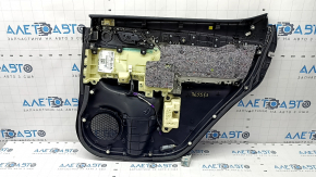 Door trim card rear left Lexus RX350 RX450h 20-22 black, insert and armrest black leather, gray stitching, molding under the tree, scratches, dents