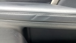 Door trim card front left Lexus RX350 RX450h 20-22 black, insert and armrest black leather, gray stitching, molding under the tree, scratches, dented