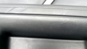 Door trim card front left Lexus RX350 RX450h 20-22 black, insert and armrest black leather, gray stitching, molding under the tree, scratches, dented
