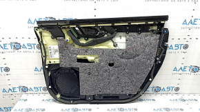 Door trim card front left Lexus RX350 RX450h 20-22 black, insert and armrest black leather, gray stitching, molding under the tree, scratches, dented