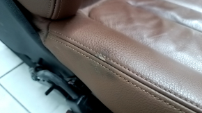 Driver's seat BMW X5 F15 14-18 without airbag, electric, memory, leather black Dakota, cracked, broken pad
