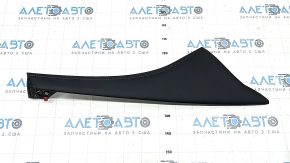 Upper right center console trim Lexus RX350 RX450h 20-22 leather black, gray stitching