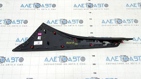 Upper right center console trim Lexus RX350 RX450h 20-22 leather black, gray stitching
