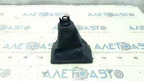 Gear knob cover Lexus RX350 RX450h 16-22 black with gray stitching