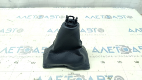 Gear knob cover Lexus RX350 RX450h 16-22 black with gray stitching