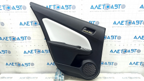 Door trim card rear left Toyota Prius 50 16-22 black with gray insert, armrest leather, with handle