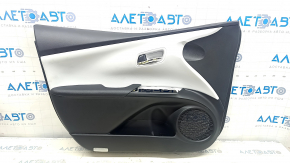Door trim card front left Toyota Prius 50 16-22 black with gray insert, leather armrest, with handle, for dry cleaning