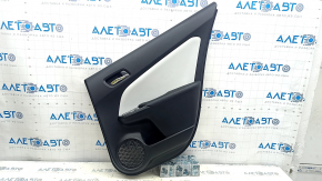 Door trim card rear right Toyota Prius 50 16-22 black with gray insert leather, armrest leather, scratches, for dry cleaning