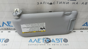 Right visor Toyota Prius 50 19-22 gray, without hook, dry-cleanable