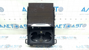 Box pocket center console with cup holders BMW X5 G05 19-23 for wireless charging, Fineline Stripe trim