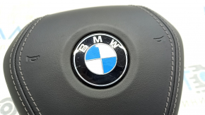 Airbag in the steering wheel driver BMW X5 G05 19-23 leather black, scratches on the emblem