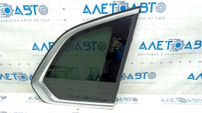 Window blind glass rear right BMW X5 G05 19-23 with chrome molding, scratches